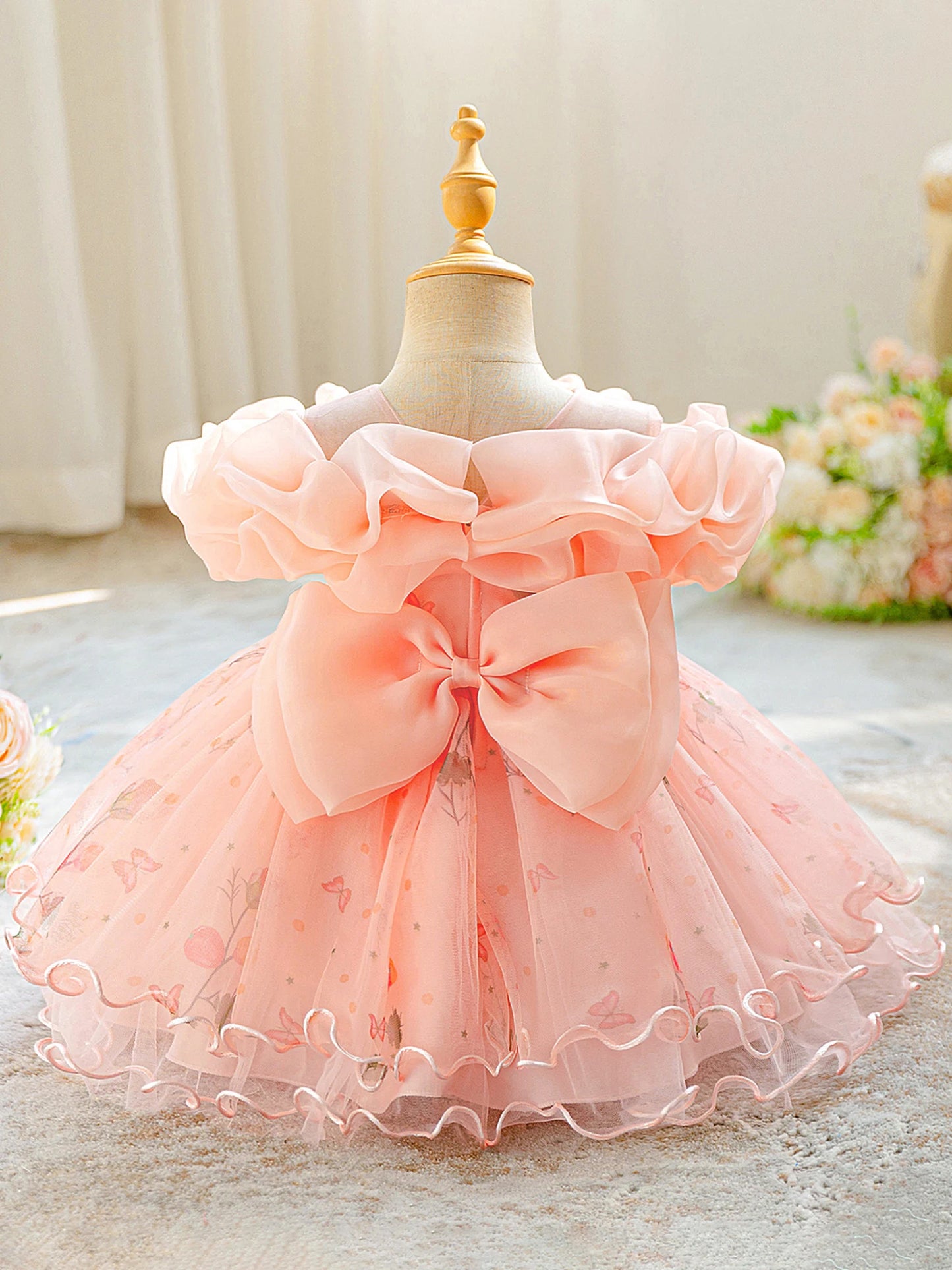 Soft Bloom Layered Tulle Dress for Special Occasions
