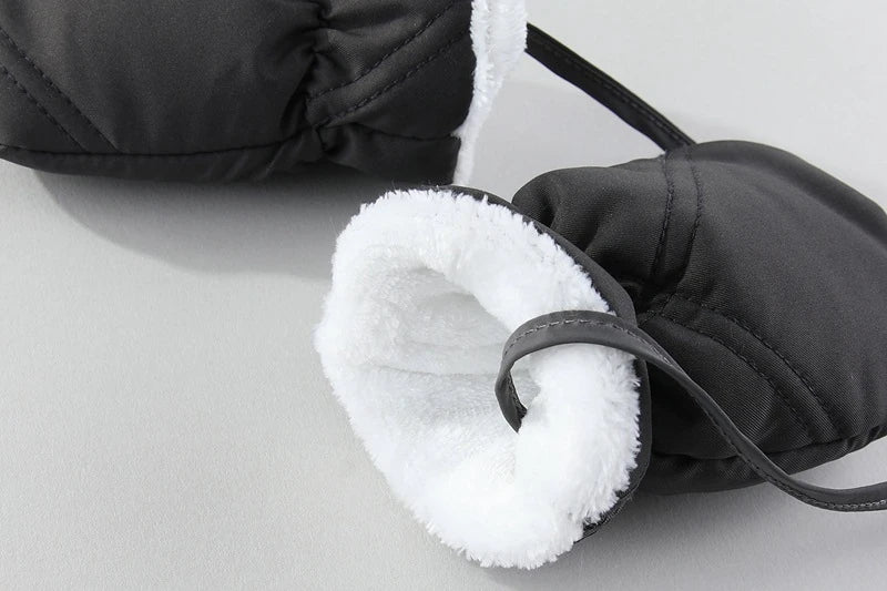 Cozy Plush Baby Snowsuit with Animal Patch, Available in 3 colors