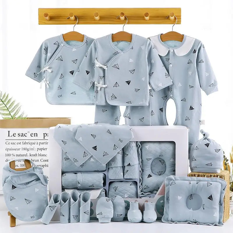 18/21pcs Newborn Clothes Baby Gift Pure Cotton Baby Set 0-6 Months Summer Autumn And Winter Kids Clothes Suit Unisex Without Box