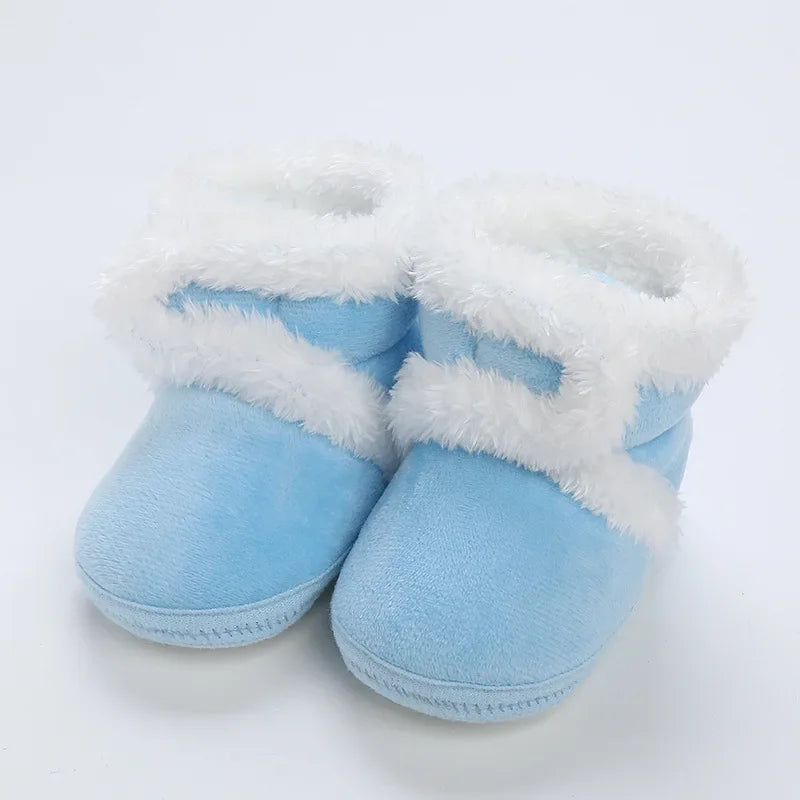 New Fashion Comfortable Shoes Newborn Baby Girls Boys Soft Booties Solid Pompom Snow Boots Infant Toddler Newborn Warming Shoes