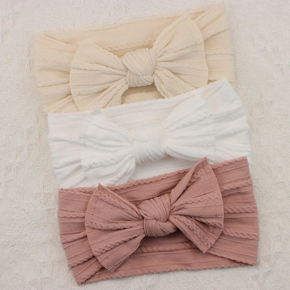 Pastel Fabric Baby Headband 3 pcs Set
