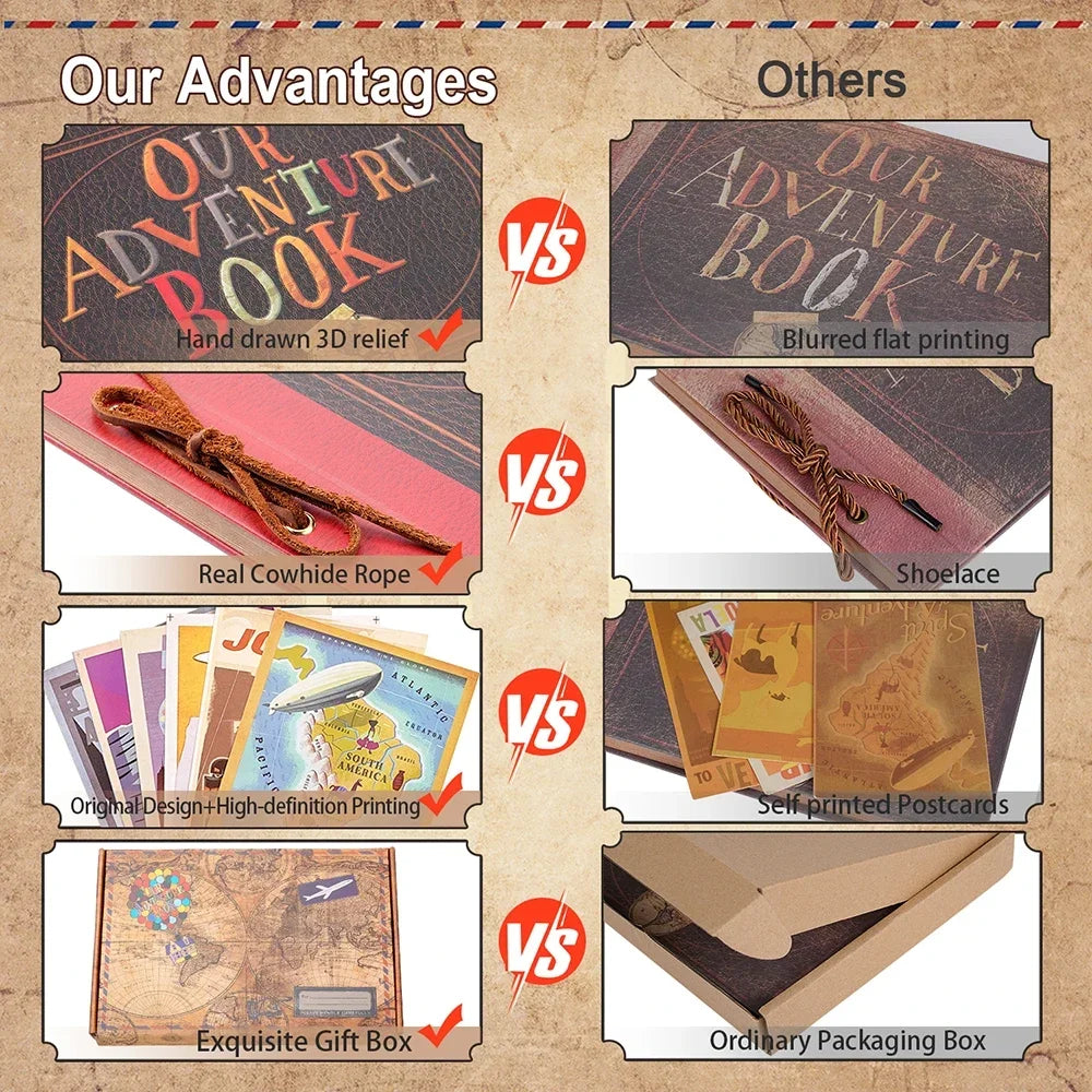 80 pages  Adventure Book Scrapbook Photo Album