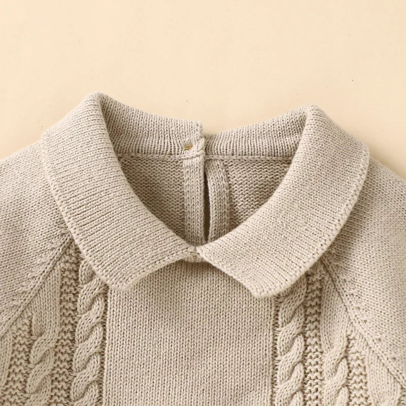 Baby Knitted Hooded Romper 0-18m