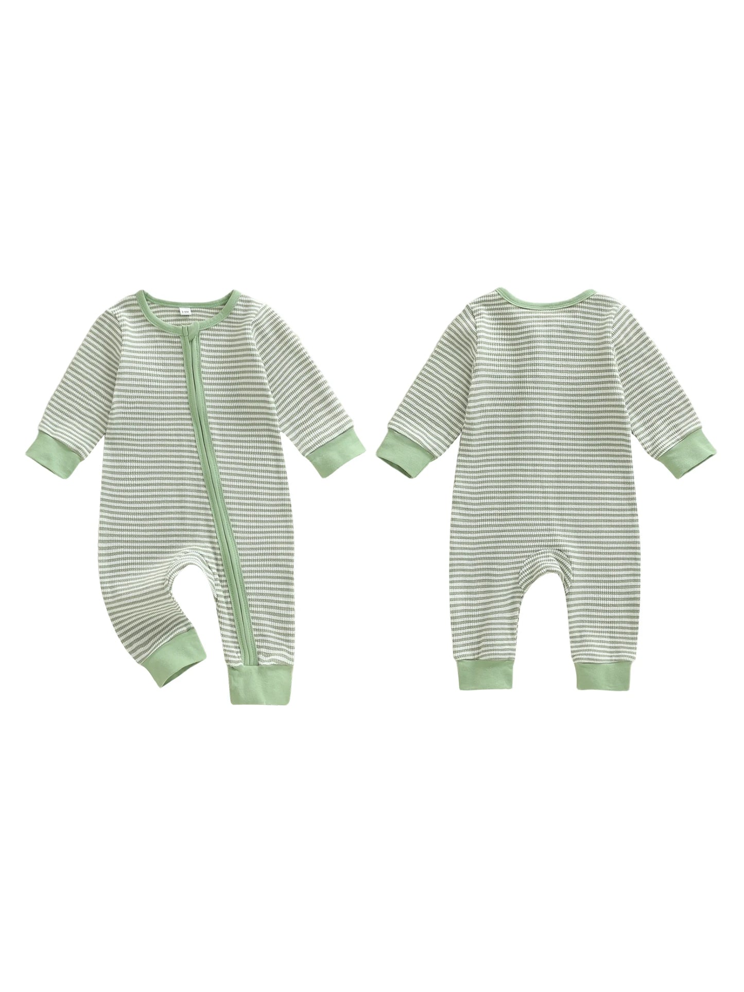 Striped Zip-Up Baby Sleepers – Multiple Colors