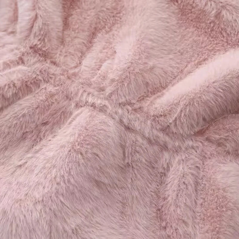 Luxurious Faux Fur Hooded Coat for Girls