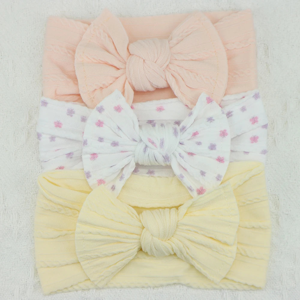 Pastel Fabric Baby Headband 3 pcs Set