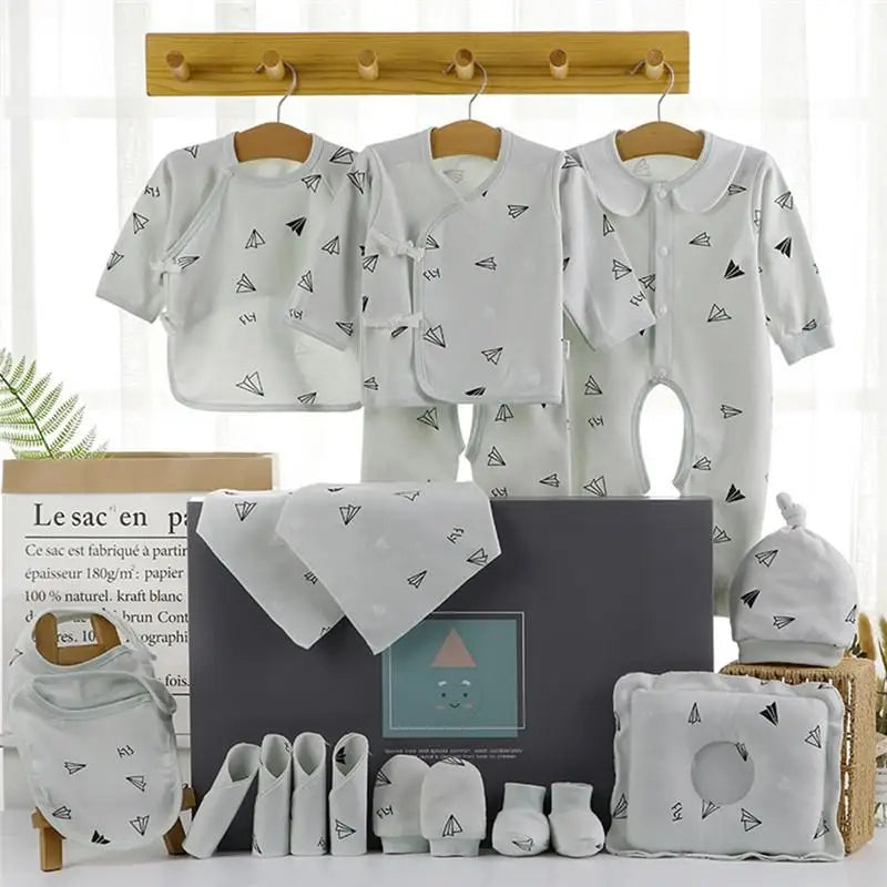 18/21pcs Newborn Clothes Baby Gift Pure Cotton Baby Set 0-6 Months Summer Autumn And Winter Kids Clothes Suit Unisex Without Box