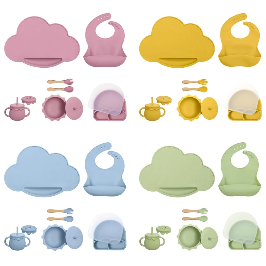 Pastel Silicone Children's Dining Set