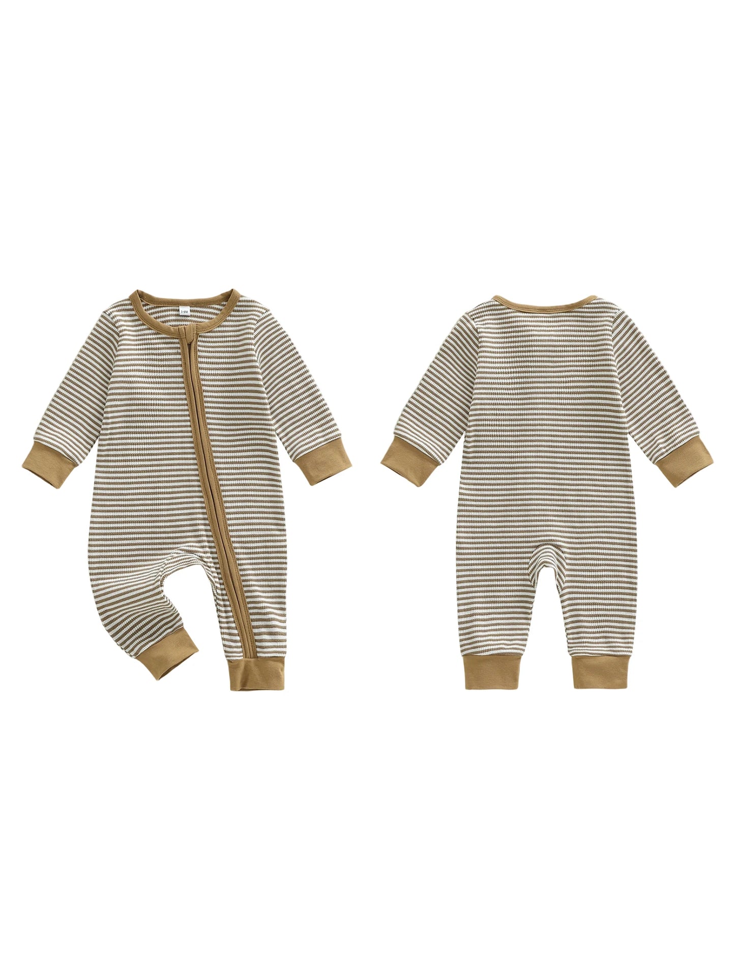 Striped Zip-Up Baby Sleepers – Multiple Colors