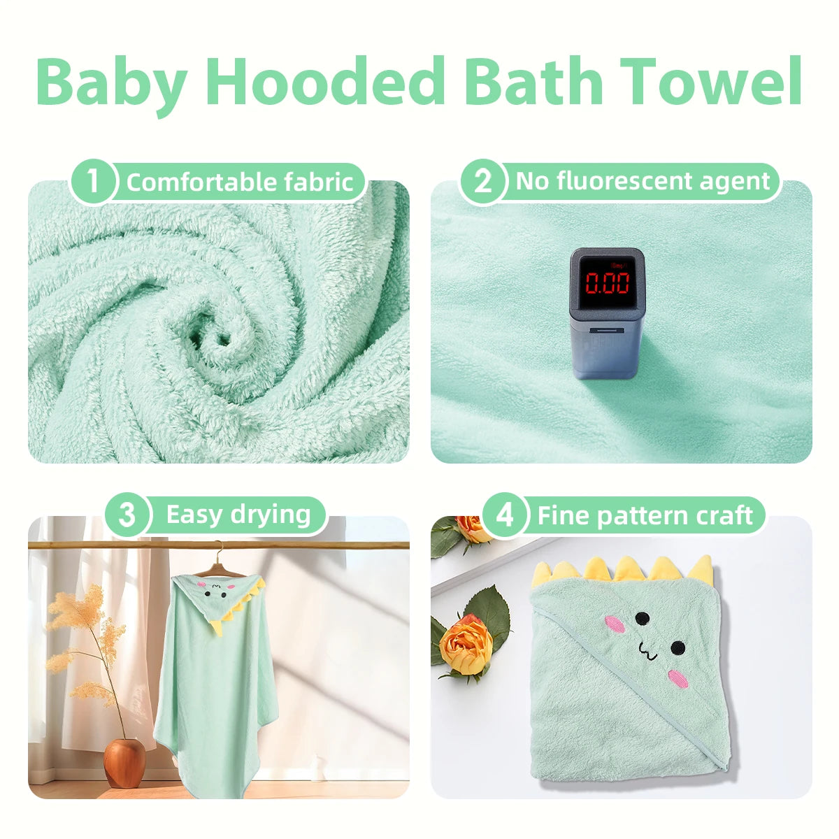 Adorable Animal-Themed Baby Hooded Bath Towels