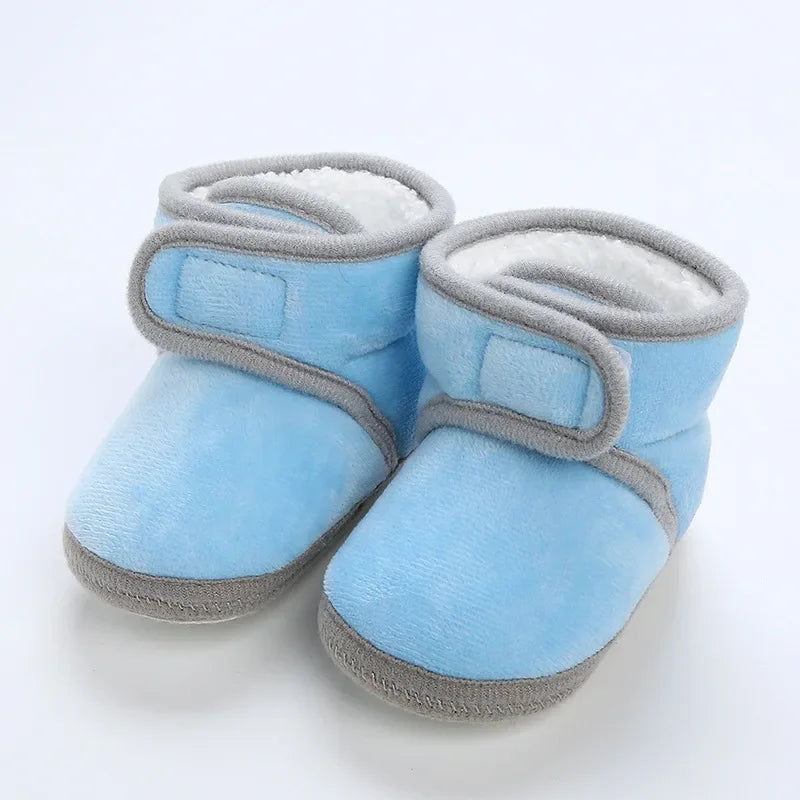 New Fashion Comfortable Shoes Newborn Baby Girls Boys Soft Booties Solid Pompom Snow Boots Infant Toddler Newborn Warming Shoes