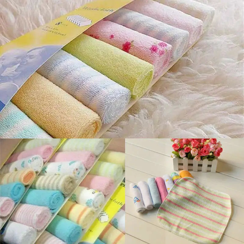 Soft Baby Washcloth Set – 8 Pack Pastel Assortment