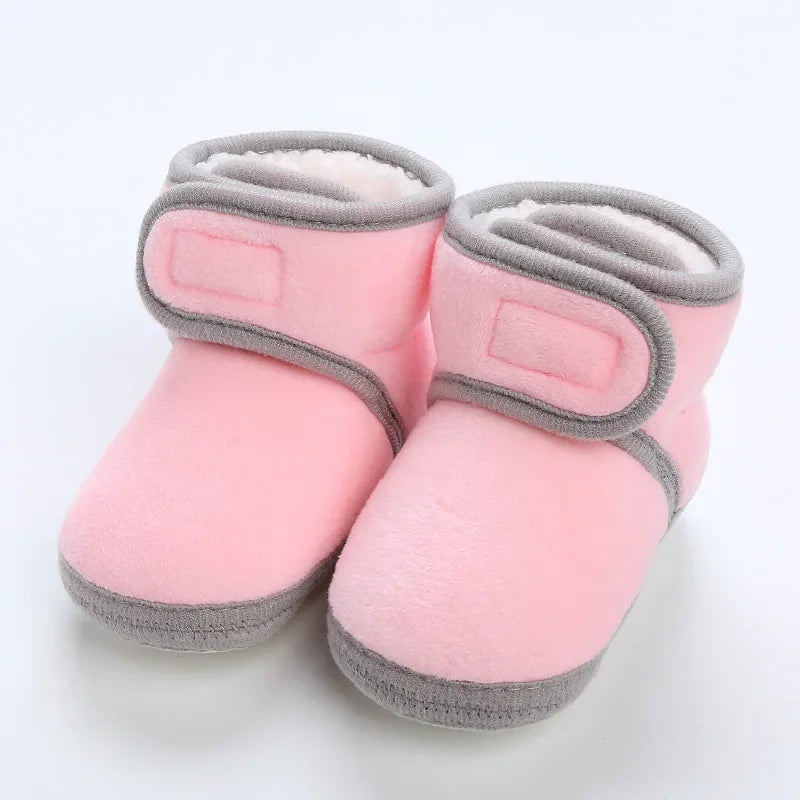 New Fashion Comfortable Shoes Newborn Baby Girls Boys Soft Booties Solid Pompom Snow Boots Infant Toddler Newborn Warming Shoes