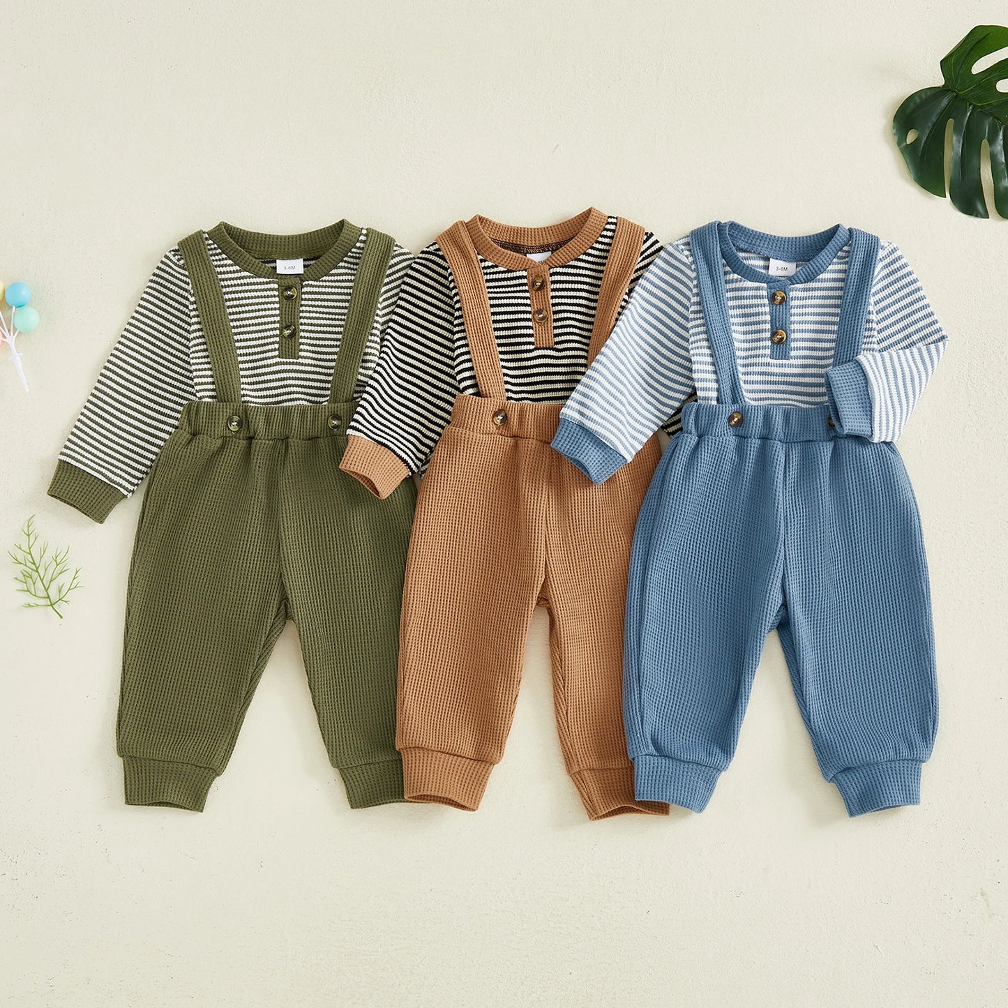 Little Gentleman's Waffle Suspender Set