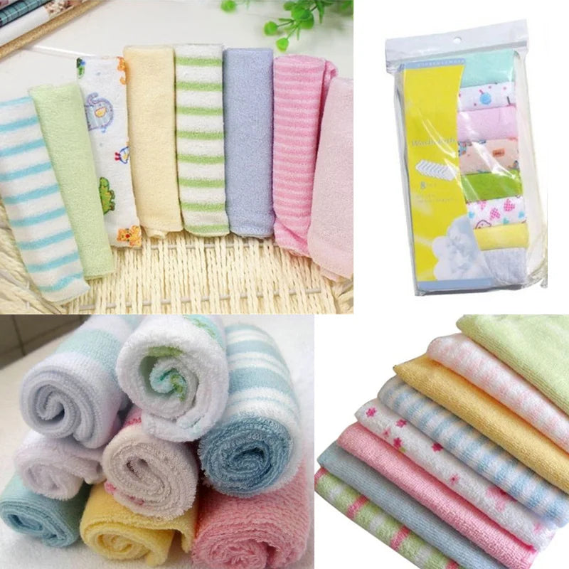 Soft Baby Washcloth Set – 8 Pack Pastel Assortment