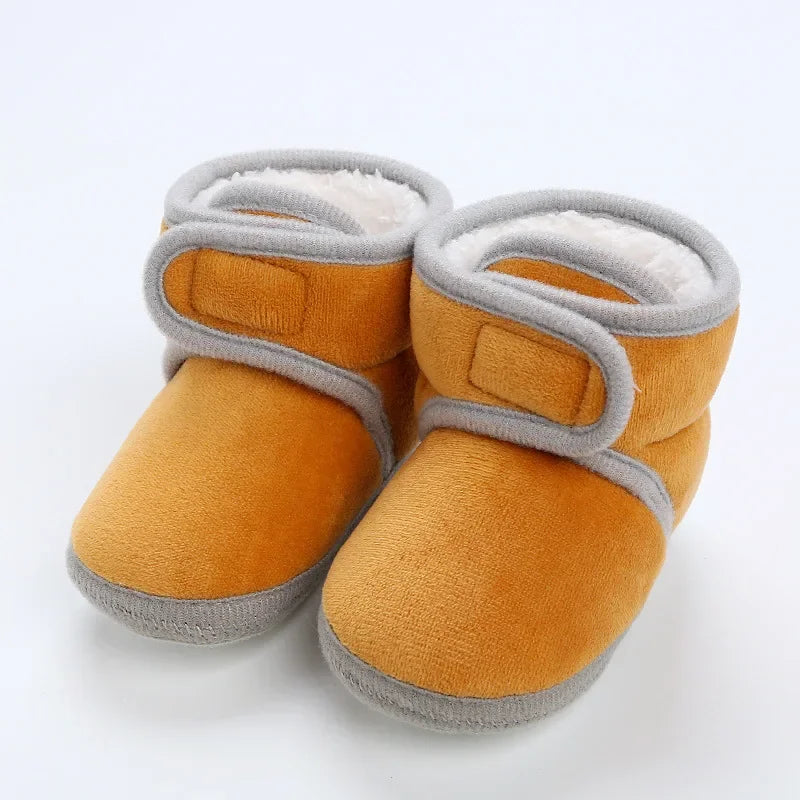 New Fashion Comfortable Shoes Newborn Baby Girls Boys Soft Booties Solid Pompom Snow Boots Infant Toddler Newborn Warming Shoes