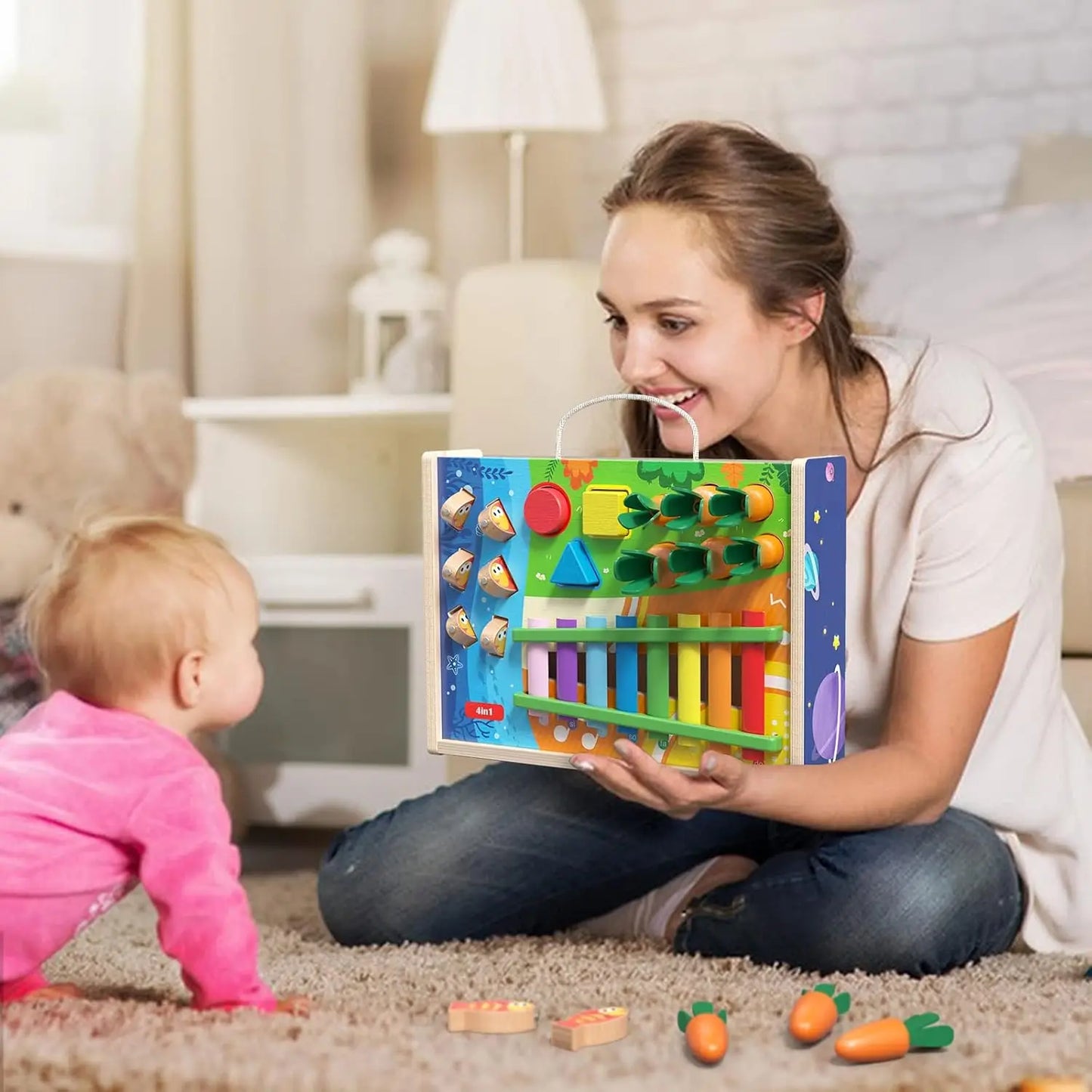 Toddlers Montessori Wooden Educational Toys for Baby Boys Girls