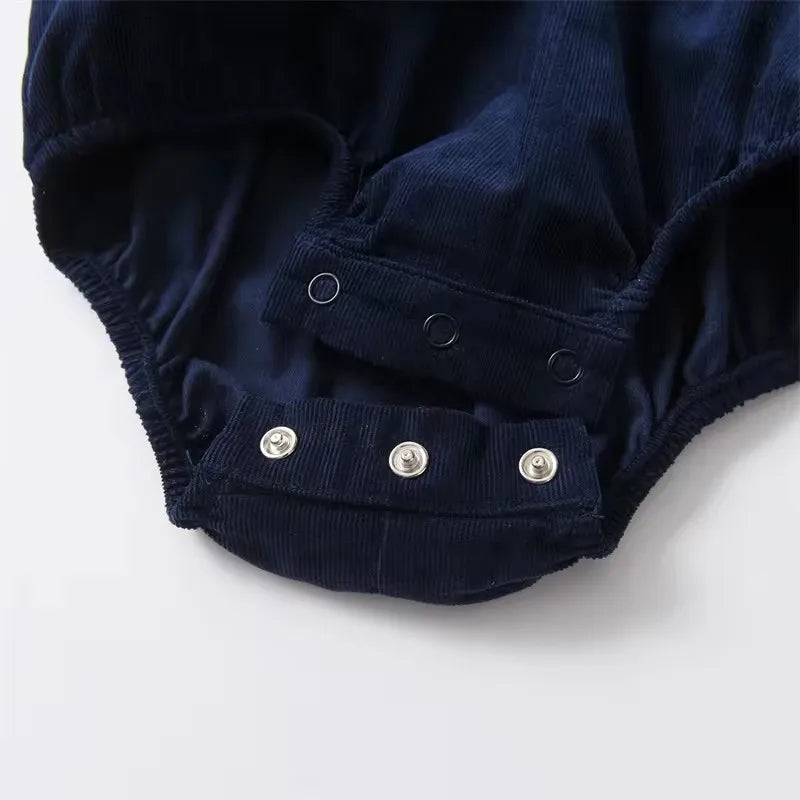 Infant Boutique Baby Boy One Piece Embroideried Romper