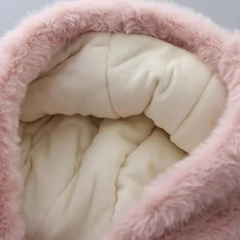 Luxurious Faux Fur Hooded Coat for Girls