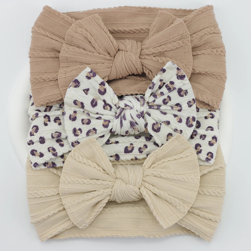 Pastel Fabric Baby Headband 3 pcs Set