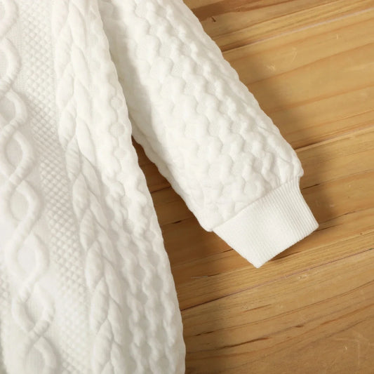 Hooded Knit Baby One Piece Jumpsuit