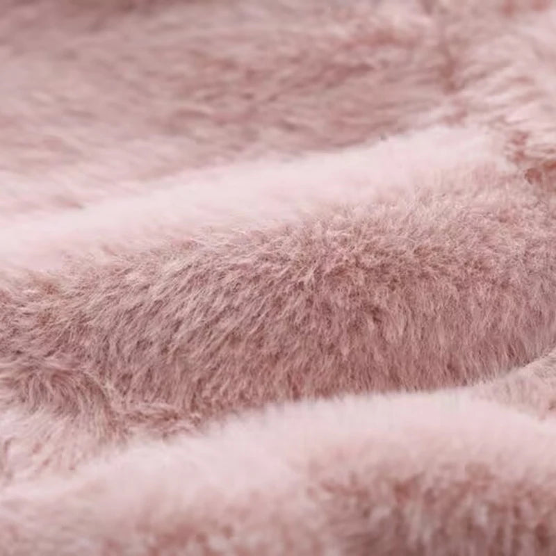 Luxurious Faux Fur Hooded Coat for Girls