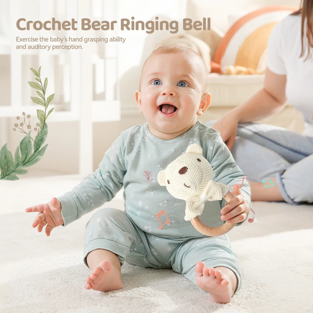 Bathing Set for Newborns Montessori Cotton Towel Toothbrush Cup Socks Rattle Toy Growth Milestone Gift box Photography props