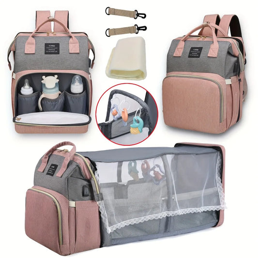 3-in-1 Multifunctional Diaper Bag & Portable Bassinet