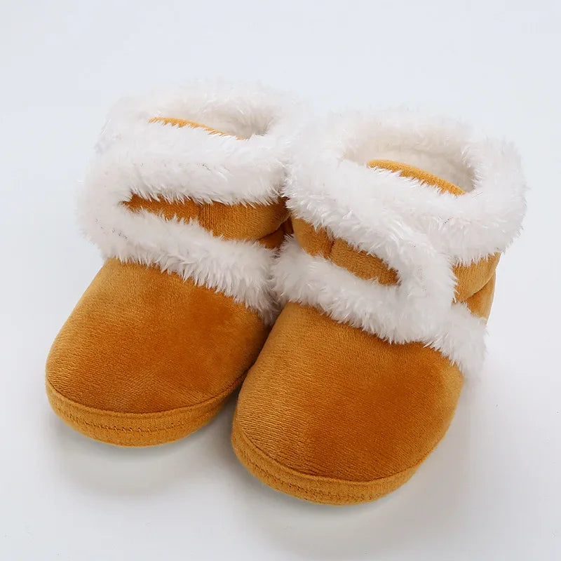New Fashion Comfortable Shoes Newborn Baby Girls Boys Soft Booties Solid Pompom Snow Boots Infant Toddler Newborn Warming Shoes