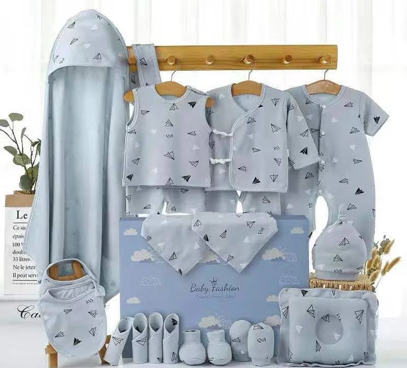 18/21pcs Newborn Clothes Baby Gift Pure Cotton Baby Set 0-6 Months Summer Autumn And Winter Kids Clothes Suit Unisex Without Box