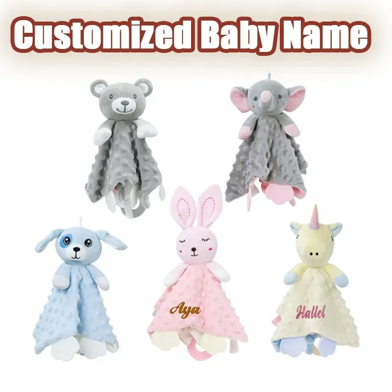 Personalized Security Blanket for Girls and Boys Newborn Gifts Embroidered Baby Blanket Baby Shower Gifts 1st Birthday Gift