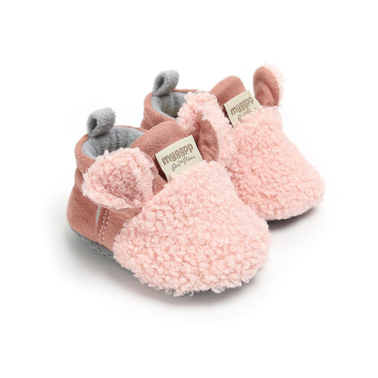 Plush Baby Booties With Gentle Grip Soles