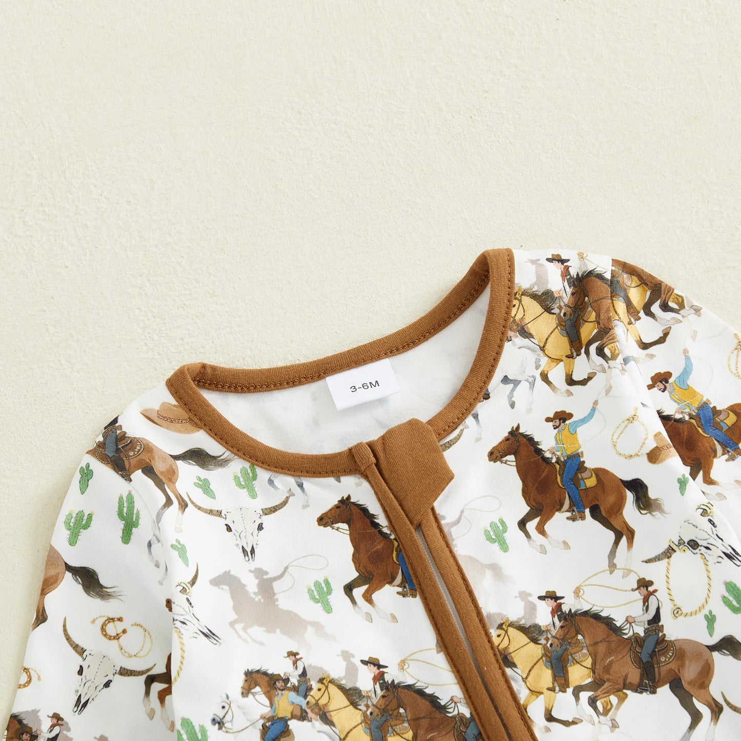 Timeless Vintage Inspired Cowboy Zip One Piece Sleeper