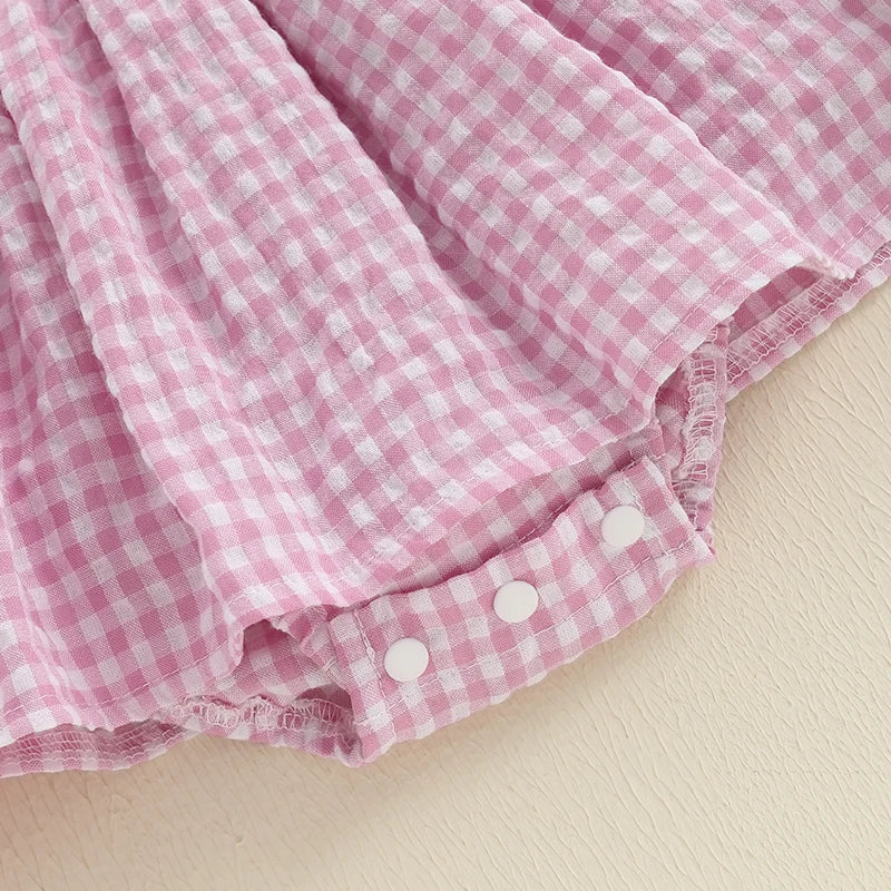 I Heart Dad Gingham Set — Romper &  Headband