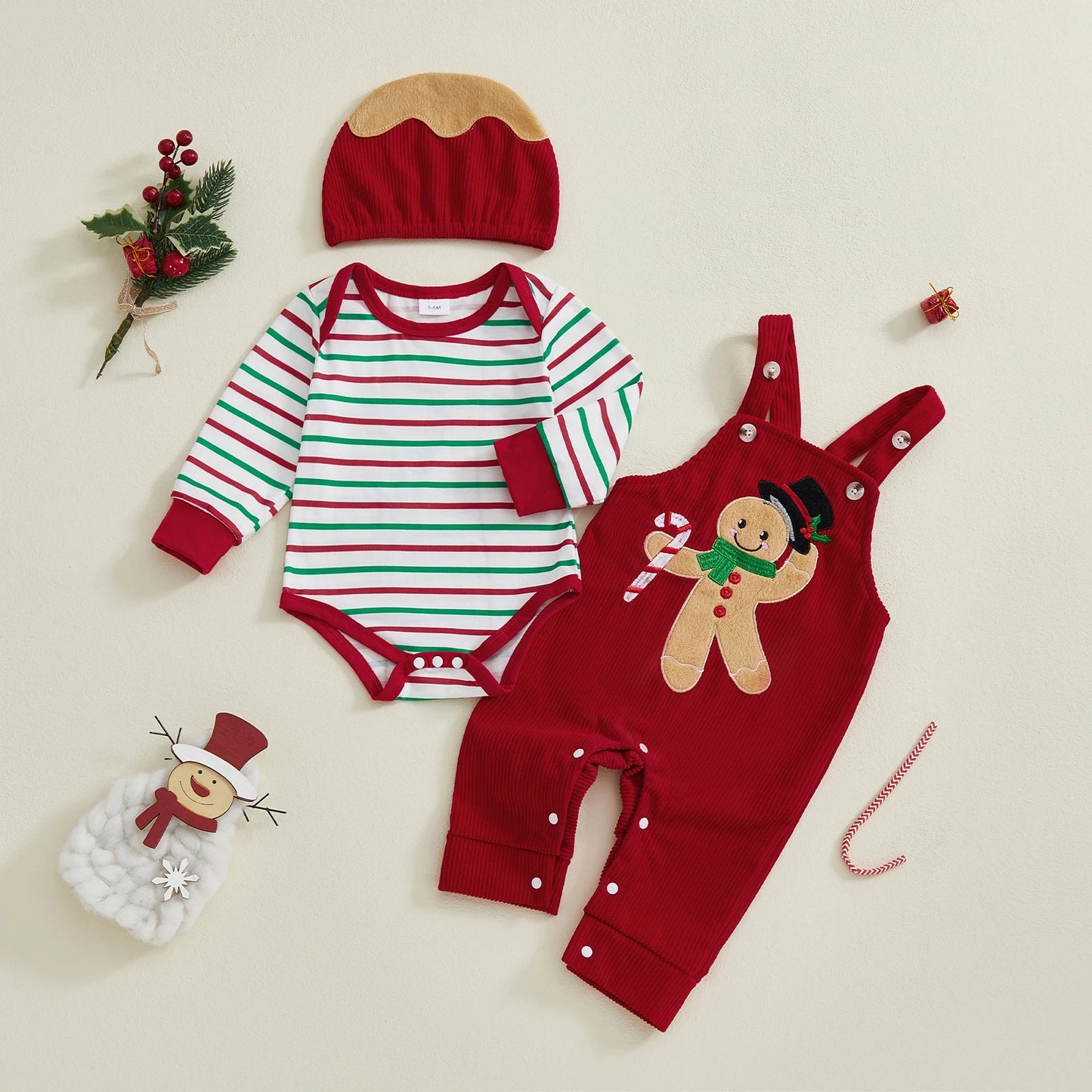 Christmas Casual Baby & Toddler Romper 3 pc Sets