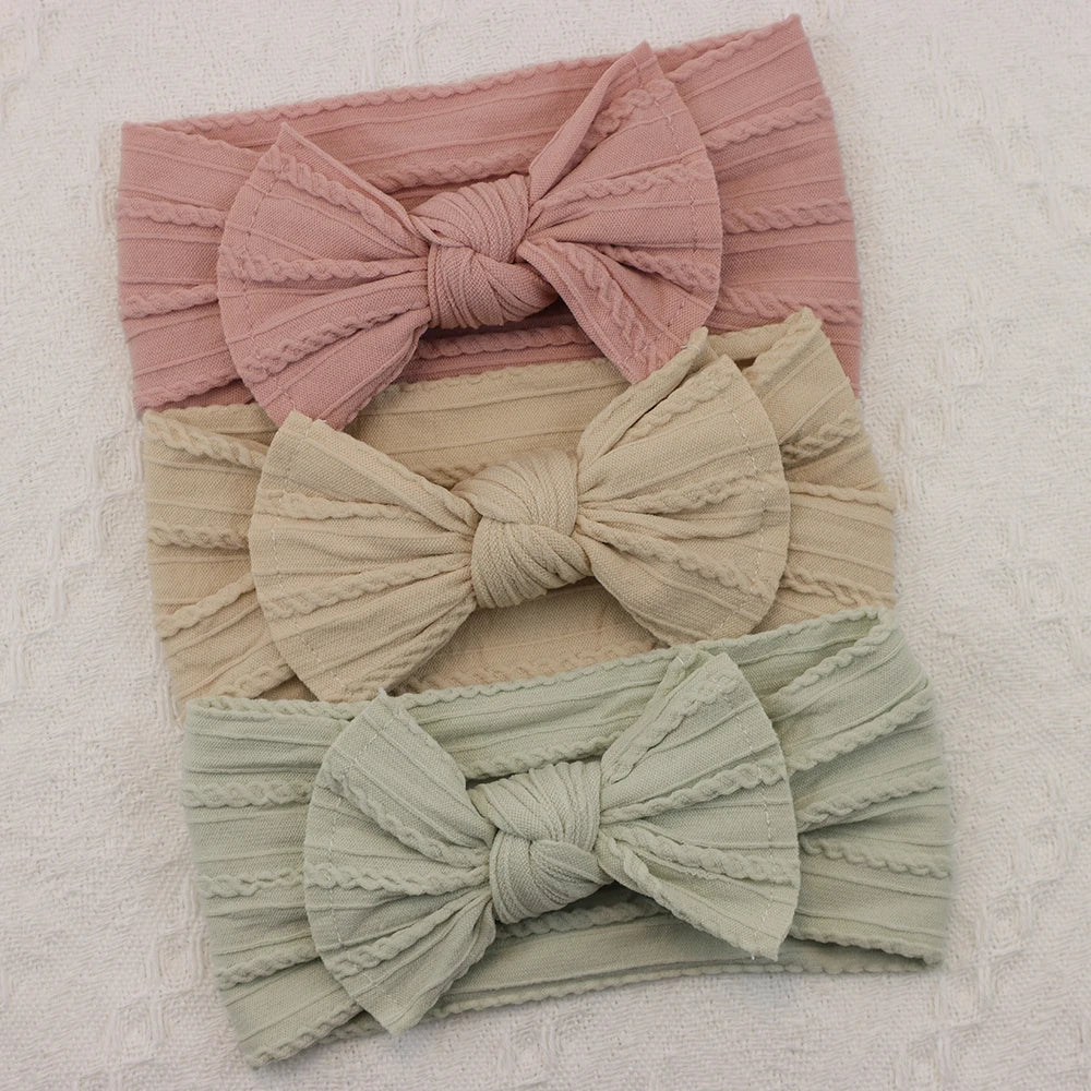 Pastel Fabric Baby Headband 3 pcs Set