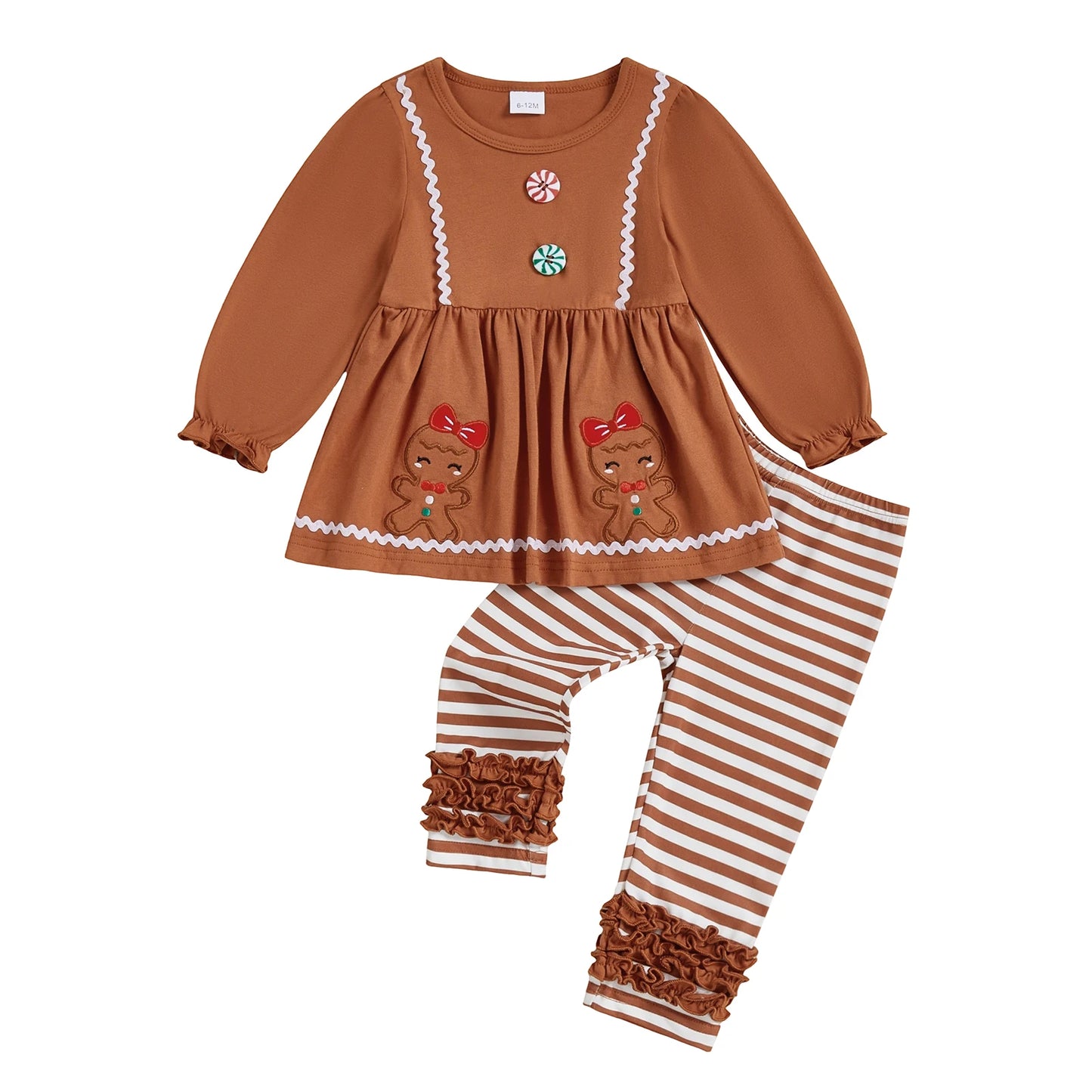 Festive Gingerbread Holiday Outfit for Girls
