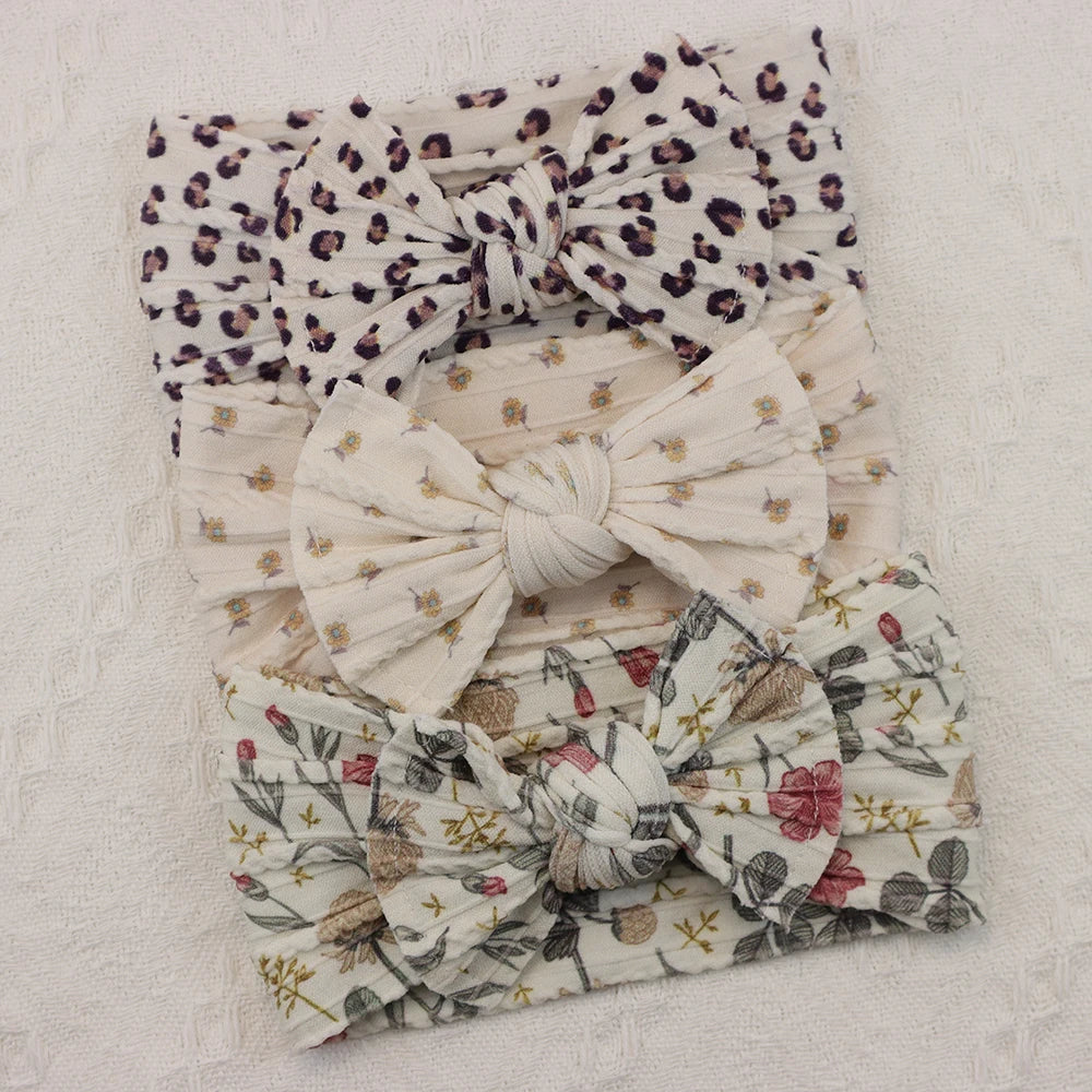 Pastel Fabric Baby Headband 3 pcs Set