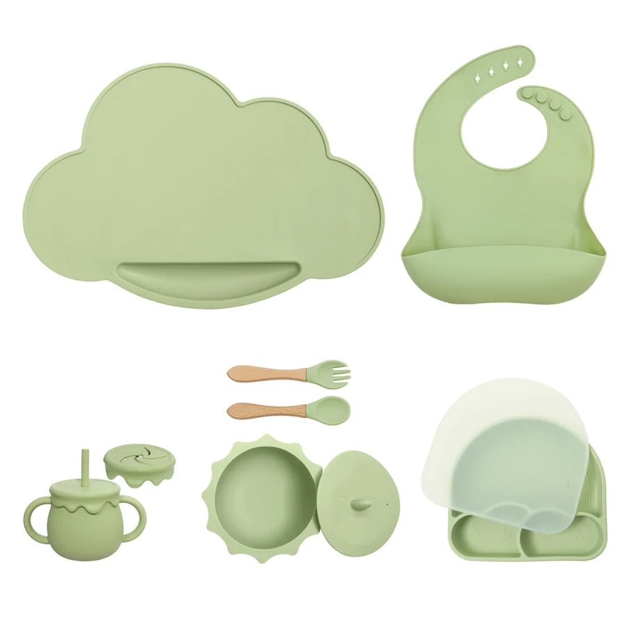 Pastel Silicone Children's Dining Set