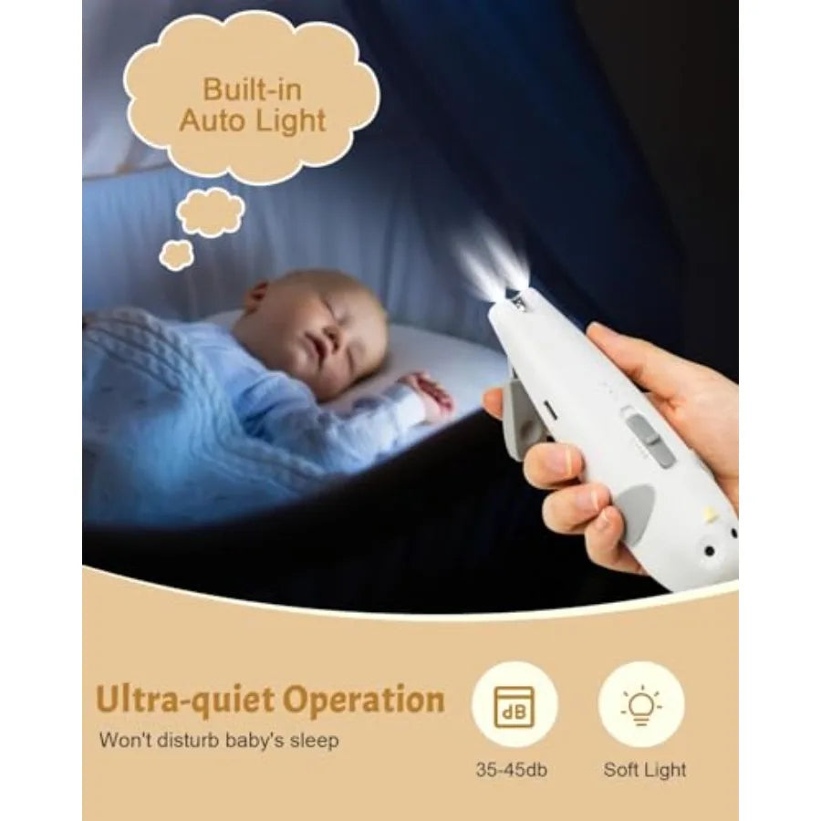 26 in 1 Rechargeable Electric Nail Trimmer Set with Auto Light for Newborns and Toddlers