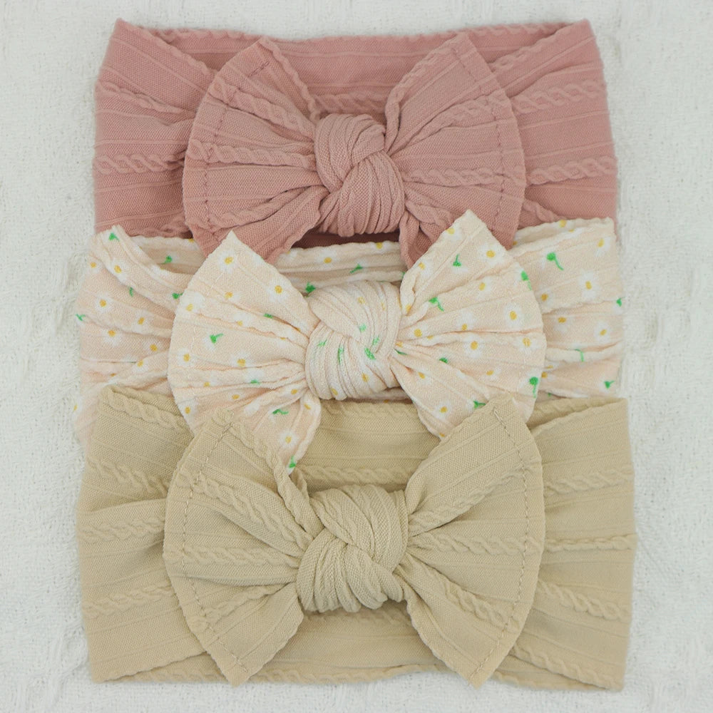 Pastel Fabric Baby Headband 3 pcs Set