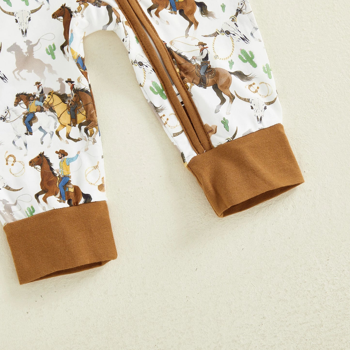 Timeless Vintage Inspired Cowboy Zip One Piece Sleeper