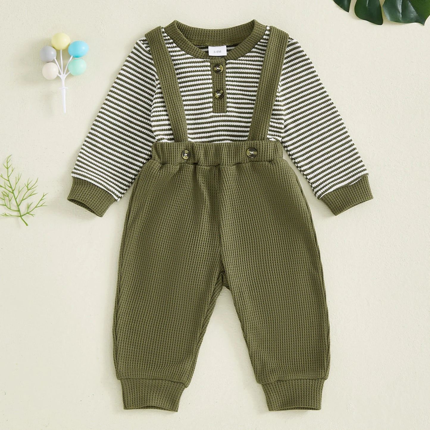 Little Gentleman's Waffle Suspender Set