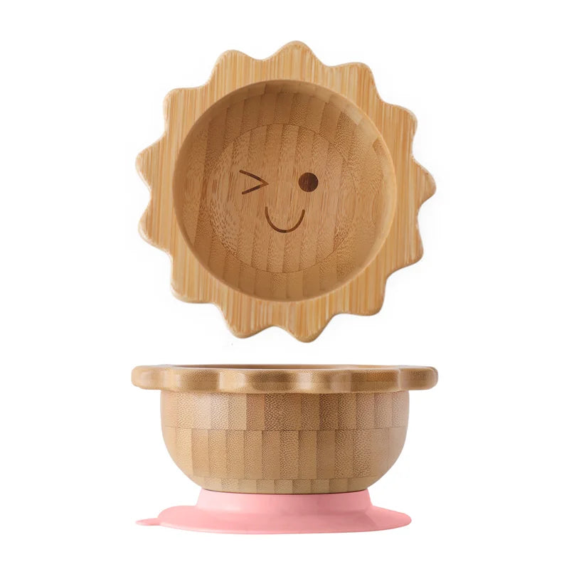 Adorable Wooden Children's Dining Sets with Suction Base