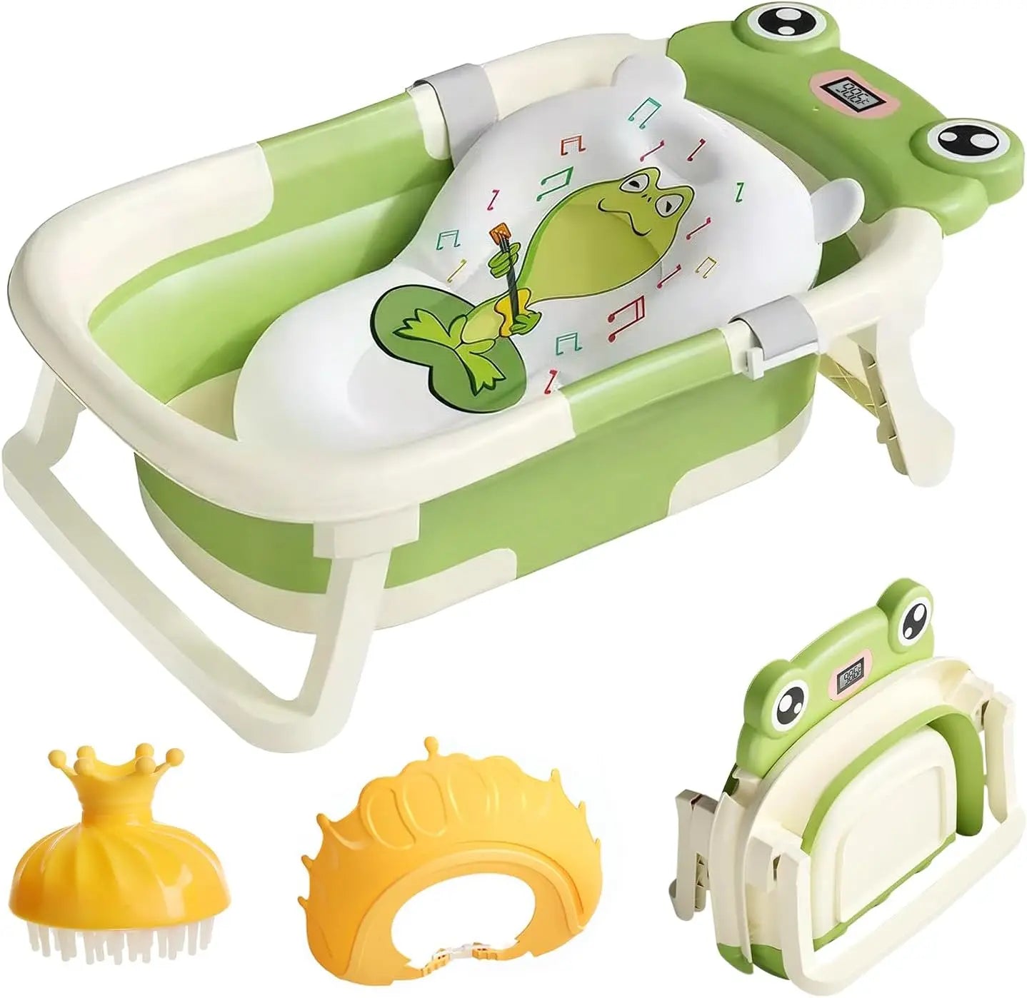 Cute Frog Design Foldable Baby Bathtub
