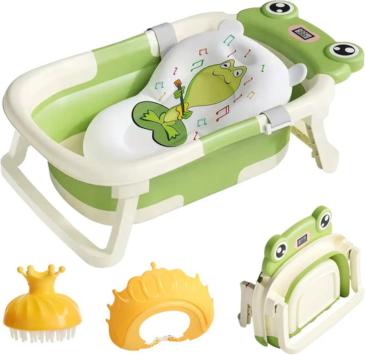 Cute Frog Design Foldable Baby Bathtub