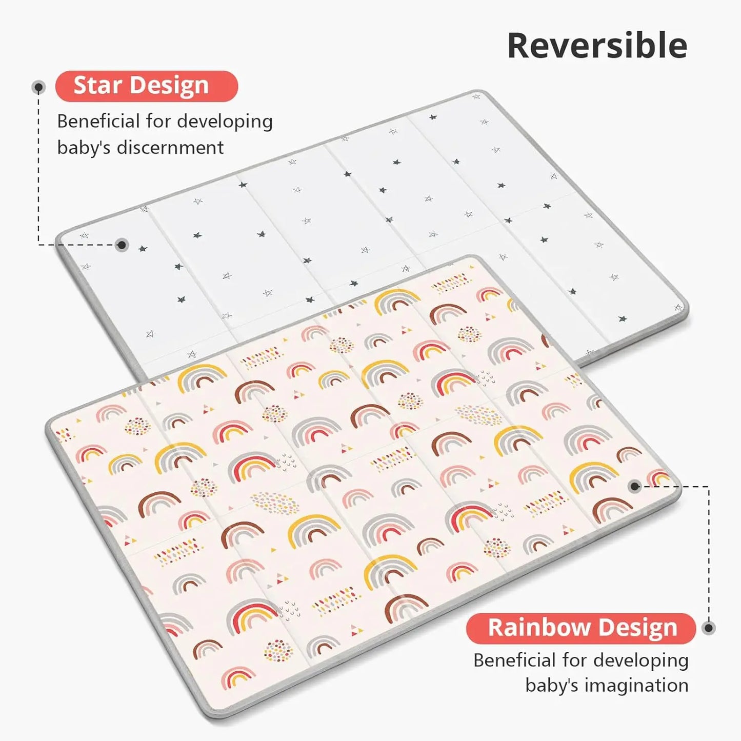 Children Playroom Floor Mat With Rainbow Pattern