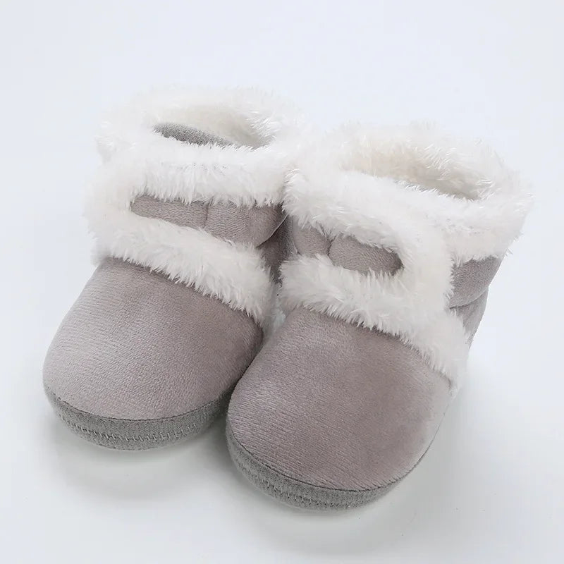 New Fashion Comfortable Shoes Newborn Baby Girls Boys Soft Booties Solid Pompom Snow Boots Infant Toddler Newborn Warming Shoes