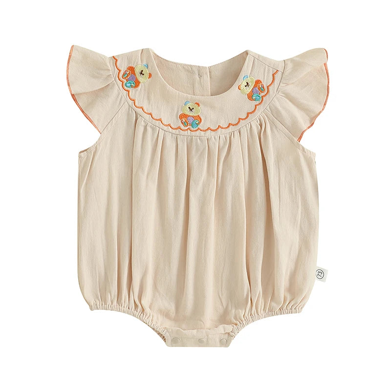Teddy Trim Flutter Bubble Romper