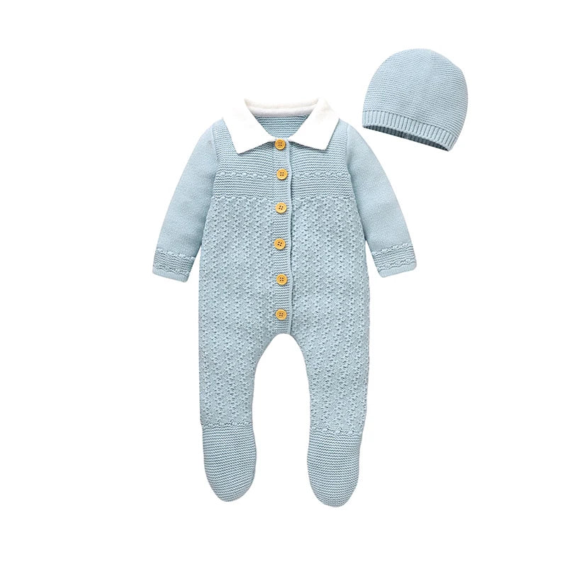 Cozy Knitted Baby Romper Sets - Stylish Comfort for Little Ones!